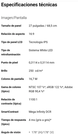 Monitor Gaming Philips 27 Full HD 165Hz 1ms