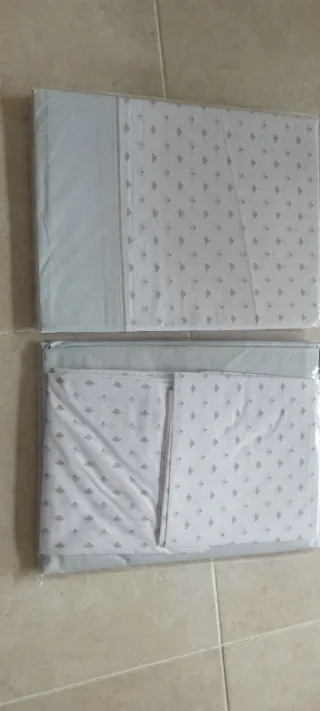 Sábanas Burrito Blanco 150cm Azul/Blanco