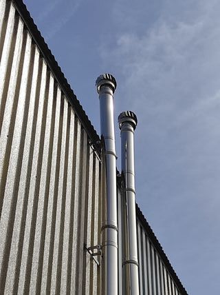 2 Chimeneas Acero Inox (5 tramos c/u)