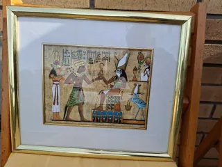 Coppia di quadri egizi