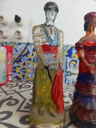 Bottiglie antiche di flamenco e torero anni '60