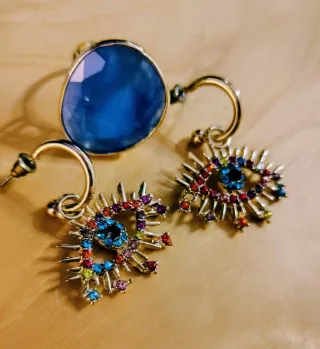 Conjunto Bisutería Ojo Turco Multicolor y anillo
