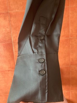 Vestido H&M satén lazo verde oscuro Talla XL