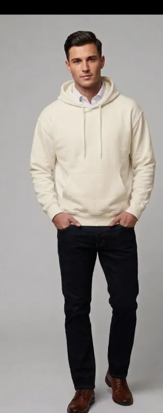 Sudadera ZARA Beige Crema Talla L