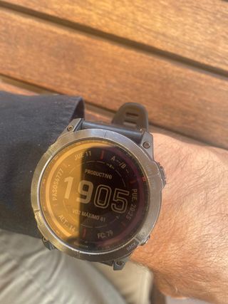 Garmin Fenix 7X Sapphire Solar Negro/Dorado