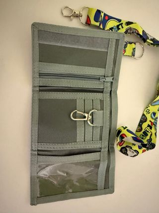 Cartera y Lanyard Gamer juvenil