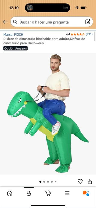 Disfraz Dinosaurio Hinchable Adulto