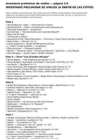 Lote Vinilos LP Jazz Clásica Ópera