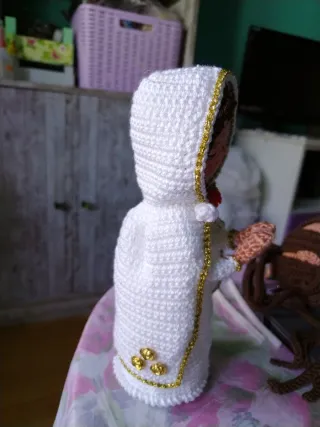 Virgen mística crochet hecha a mano