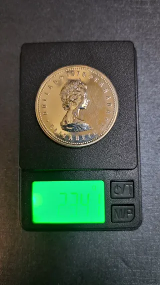 Moneda Canadá 1978 Dólar Isabel II