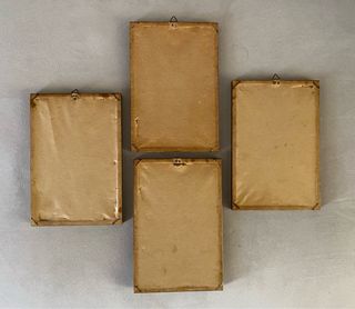 Set 4 Quadretti Botanici Vintage Stampe Frutta