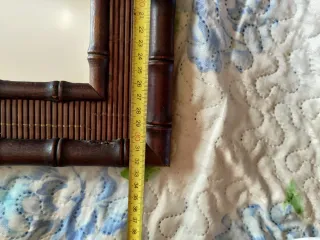 Specchio Vintage Faux Bamboo Monete Orientali