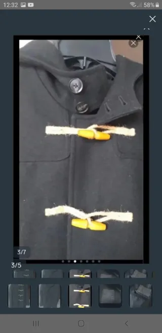 Abrigo paño ASOS negro