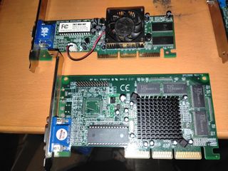 Lote 4 Tarjetas Gráficas AGP 32MB NVIDIA