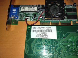 Lote 4 Tarjetas Gráficas AGP 32MB NVIDIA