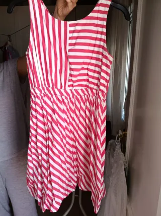 Vestido Zara Niña Adolescente Rayas Rojas