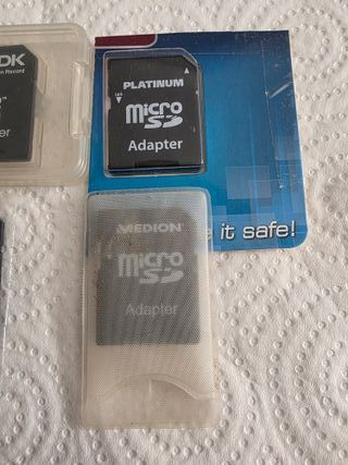 LOTE - 6 TARJETAS - ADAPTADOR - MICRO SD