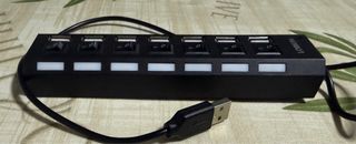 Multicargardador usb para ordenadores, 7 puertos