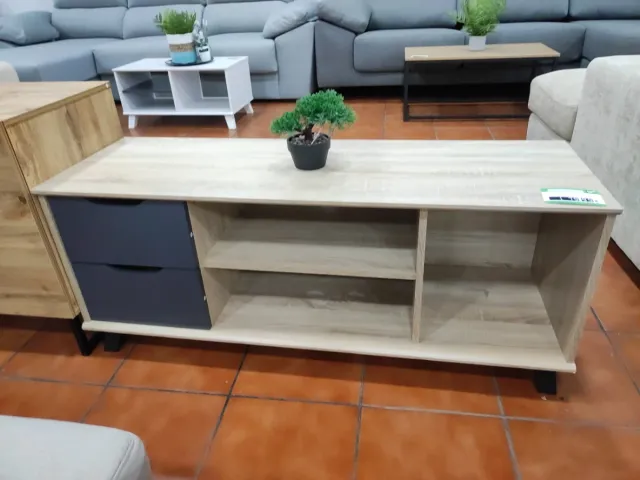 Mueble TV 120cm Madera y Metal
