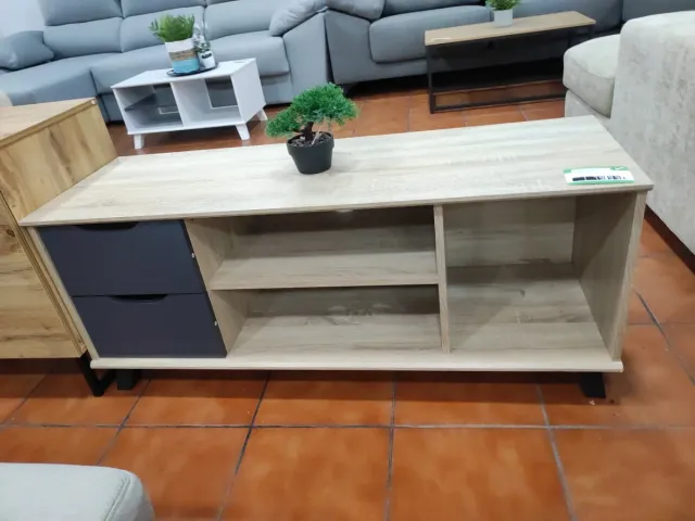 Mueble TV 120cm Madera y Metal