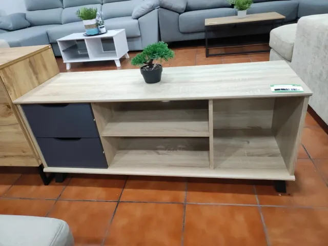 Mueble TV 120cm Madera y Metal