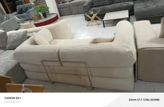 Súper oferta ""Sofá Lali Beige/Blanco Corduroy