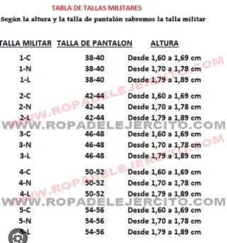 Traje militar Mimeta 3-N talla L
