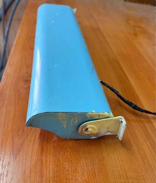 Lámpara Fluorescente Vintage Azul Metálica