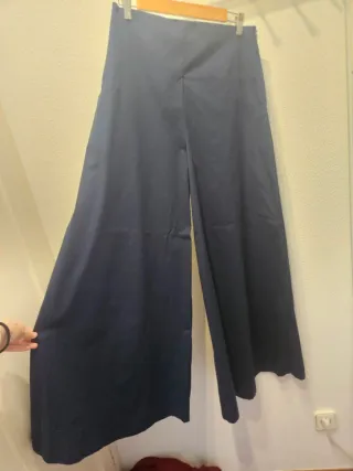 Pantalón ancho azul