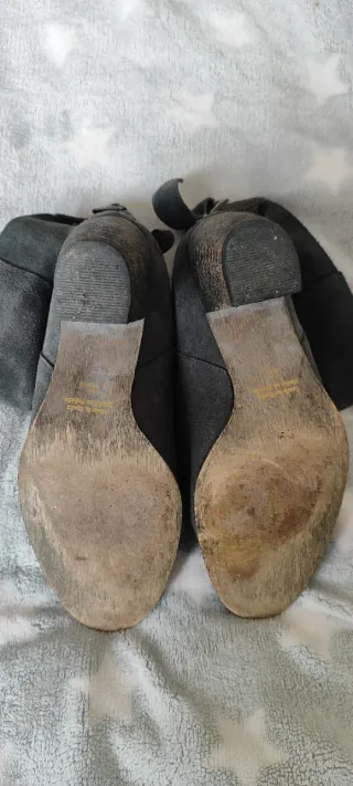 Botas de piel grises talla 40