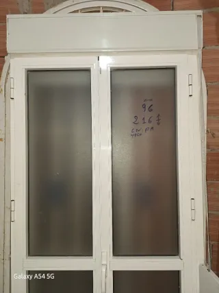 Balconera aluminio 96x216 cristal normal