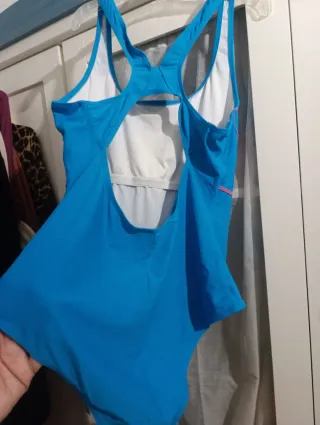 Bañador natación azul y rosa