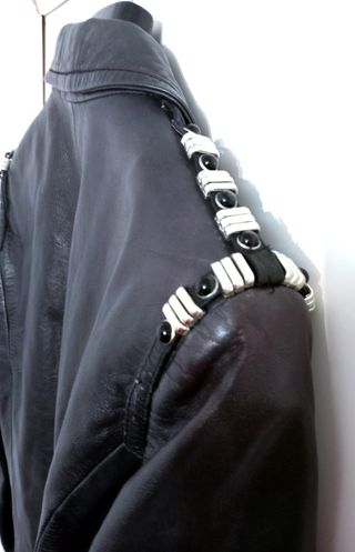 Chaqueta de Piel Autentica para Mujer Negra