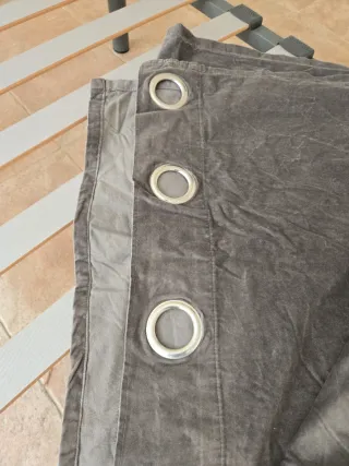 Cortina terciopelo gris 280x140 Leroy Merlyn