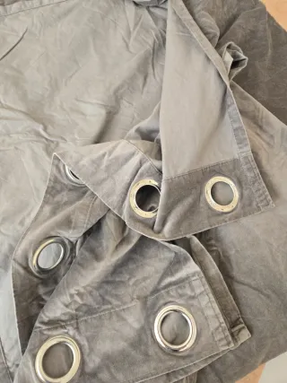 Cortina terciopelo gris 280x140 Leroy Merlyn