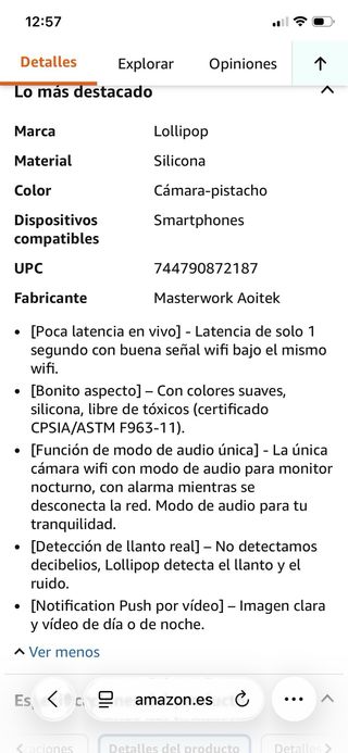 Cámara Vigilabebés Lollipop