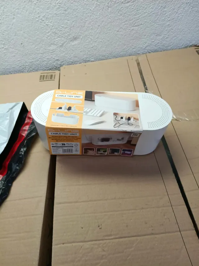 D-Line Caja Organizadora Cables Blanca