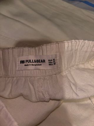 Pantalones Lino Blancos Hombre