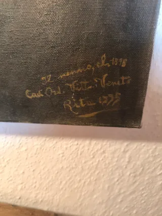 Antiguos 2 Cuadros Óleo Militar Vintage XX