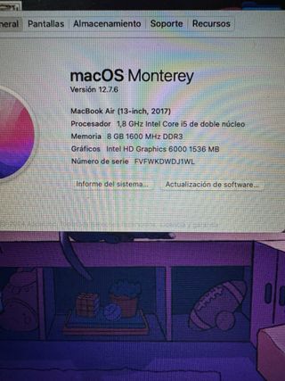 MacBook Air 2017 Plata