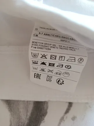 Pantalón Blanco Benetton Ancho