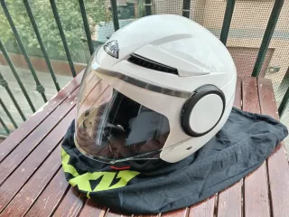 Casco de moto smk blanco