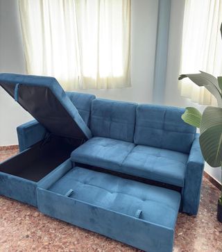Sofá Cama Pau Azul