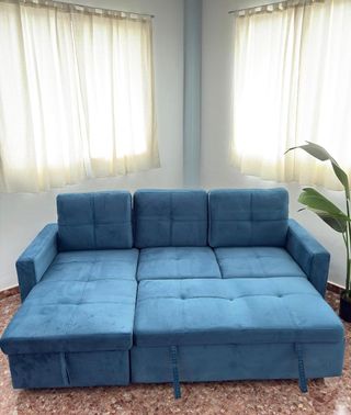 Sofá Cama Pau Azul