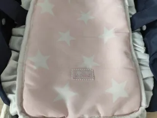 Carrito de muñecas azul y rosa LA NINA