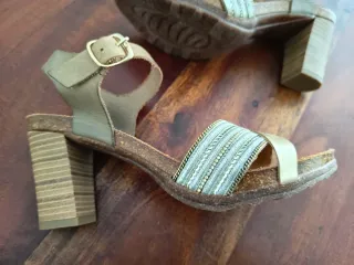 Sandalias Piel fabricadas en España, talla 38