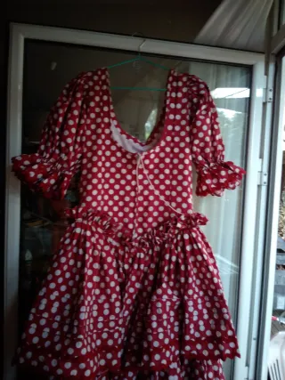 Vestido de Flamenca Lunares Talla Única