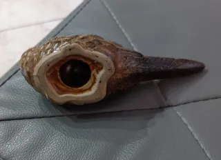 Statuina vintage Uccellino in ceramica