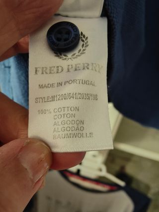 Polo Fred Perry Azul Talla XL