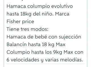 Amaca bebé Fisher Price